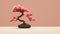 Rose Bonsai Tree: Minimalist English Ipa Desktop Wallpaper In Hd