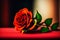 rose bouquet red flowers plants holidays valentines day image illustration image real details table blurred background