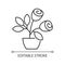 Rose bushes linear icon