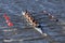 Rose City Crew races in the Head of Charles Regatta Men`s Youth Eights