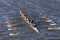 Rose City Crew races in the Head of Charles Regatta Men`s Youth Eights