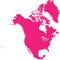 ROSE CMYK color map of NORTH AMERICA