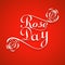 Rose day for valentine week colorful card background