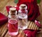 Rose Essence Bottles with Petals