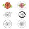 Rose Flower Different Logo Design Set