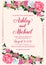 Rose flower frame for wedding invitation design