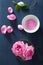 Rose flower herbal salt for spa and aromatherapy
