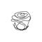 Rose flower one line art single drawing vector illustration minimalist design isolated on white background