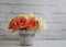 Rose flower in vase color present vibrant old arrangement romance