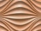 Rose gold 3D interior decorative wall panel with wavy pattern