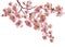 Rose gold color sakura blossom bunch