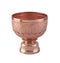 Rose gold color water bowl with stand in Thai style used in religious ceremonies isolated