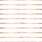 Rose Gold foil hand drawn brush stroke horizontal lines seamless vector pattern. Copper irregular stripes on white background.