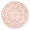 Rose gold foil mandala design Yoga studio logo, metallic tattoo, Decorative ornate mandala in ethnic boho style Ornamental round p