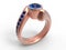 Rose gold sapphire ring