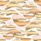 Rose gold tropical seamless pattern with palm foliage