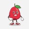 Rose Hip Fruit cartoon mascot character with angry face