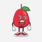 Rose Hip Fruit cartoon mascot character with angry face