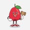 Rose Hip Fruit cartoon mascot character as wise judge with hammer