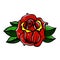 Rose illustration in tattoo style. Design element for poster, emblem, sign, t shirt.