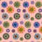 Rose Mandala Illustration Surface Pattern Design