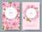 Rose natural cosmetics banners