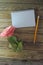 Rose, pencil and Notepad