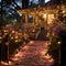 Rose-petal path, twinkling lights, and sentimental love notes