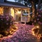 Rose-petal path, twinkling lights, and sentimental love notes