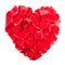 Rose petals heart