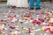 Rose petals scattered on the floor