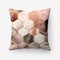 Rose Pink And Grey Hexagon Pattern Cushion - Grungy Texture Wall Art