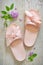Rose pink woman slippers