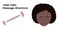 Rose quartz jade roller massage directions on a face of a black young woman.