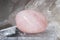 Rose quartz laid on druze of quartz