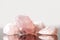 Rose quartz uncut, crystal healing for love and heart