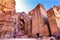 Rose Red Rock Tombs Afternoon Street of Facades Petra Jordan