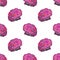 Rose. Seamless pattern with cosmic or galaxy flowers. Hand-drawn original floral background.