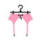 Rose suspender belt on the hanger