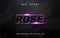 Rose text, 3d style text effect