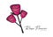 Rose vector illustration. logo design. vintage flower style for valentines day card, fabric, wedding card, printing, banner, card