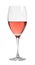 Rose wine in crystal glass,