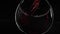 Rose wine. Red wine pour in wine glass over black background. Slow motion