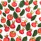 Rosehip Red Berry Fruit Background