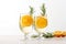 Rosemary Citrus Sprizer with orange slices and rosemary. AI generative