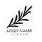 rosemary leaf vector logo illustration template