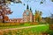 Rosenborg castle with autumn leaves, Copenhagen, Denmark