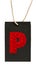 Roses Alphabet letter P on Paper labels Tag