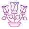 Roses flat icon. Flowers in pot purple icons in trendy flat style. Bouquet gradient style design, designed for web and