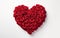 Roses heart for valentines day or wedding isolated on a white background